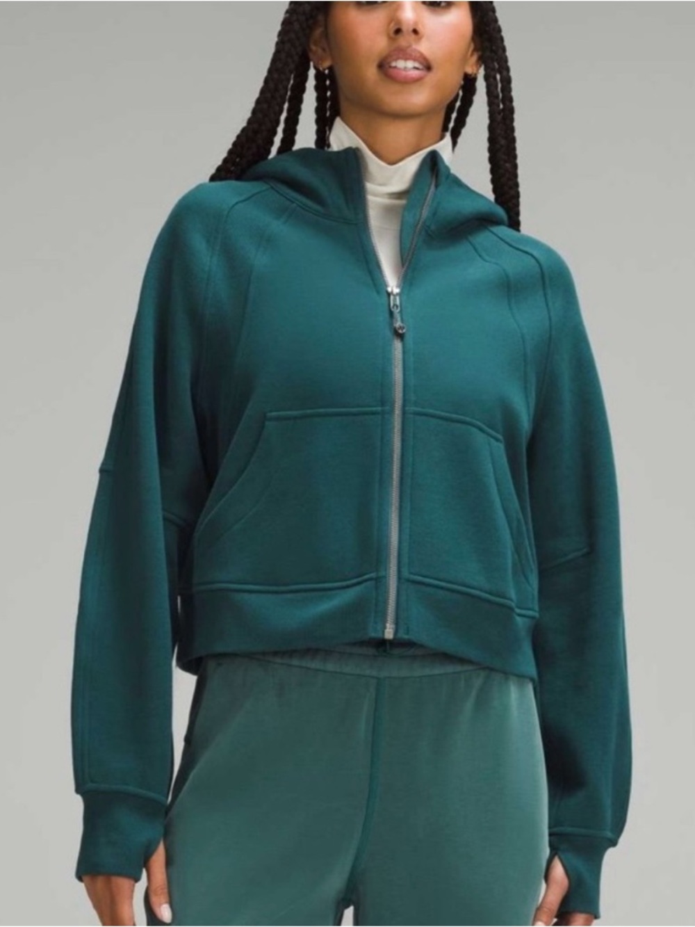 Scuba Oversized Full-Zip Hoodie Seafoam